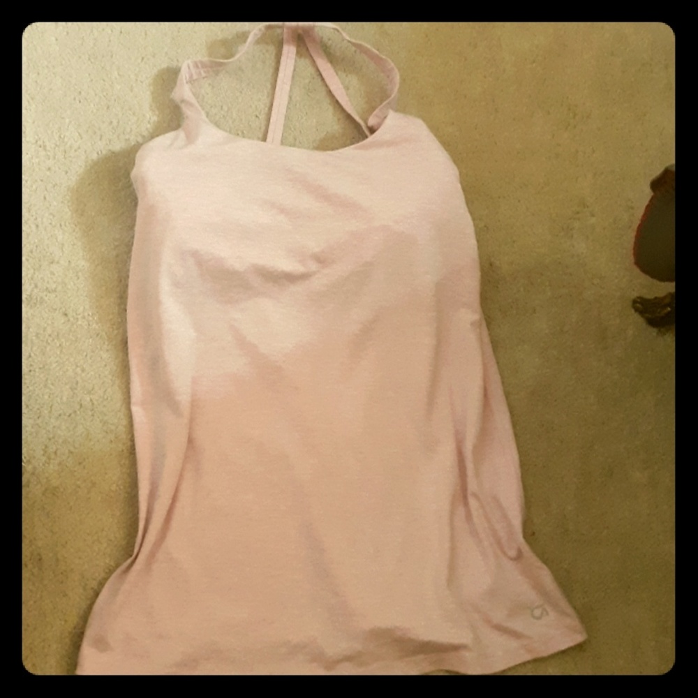 Gap fit lite pink halter built in sports bra.small